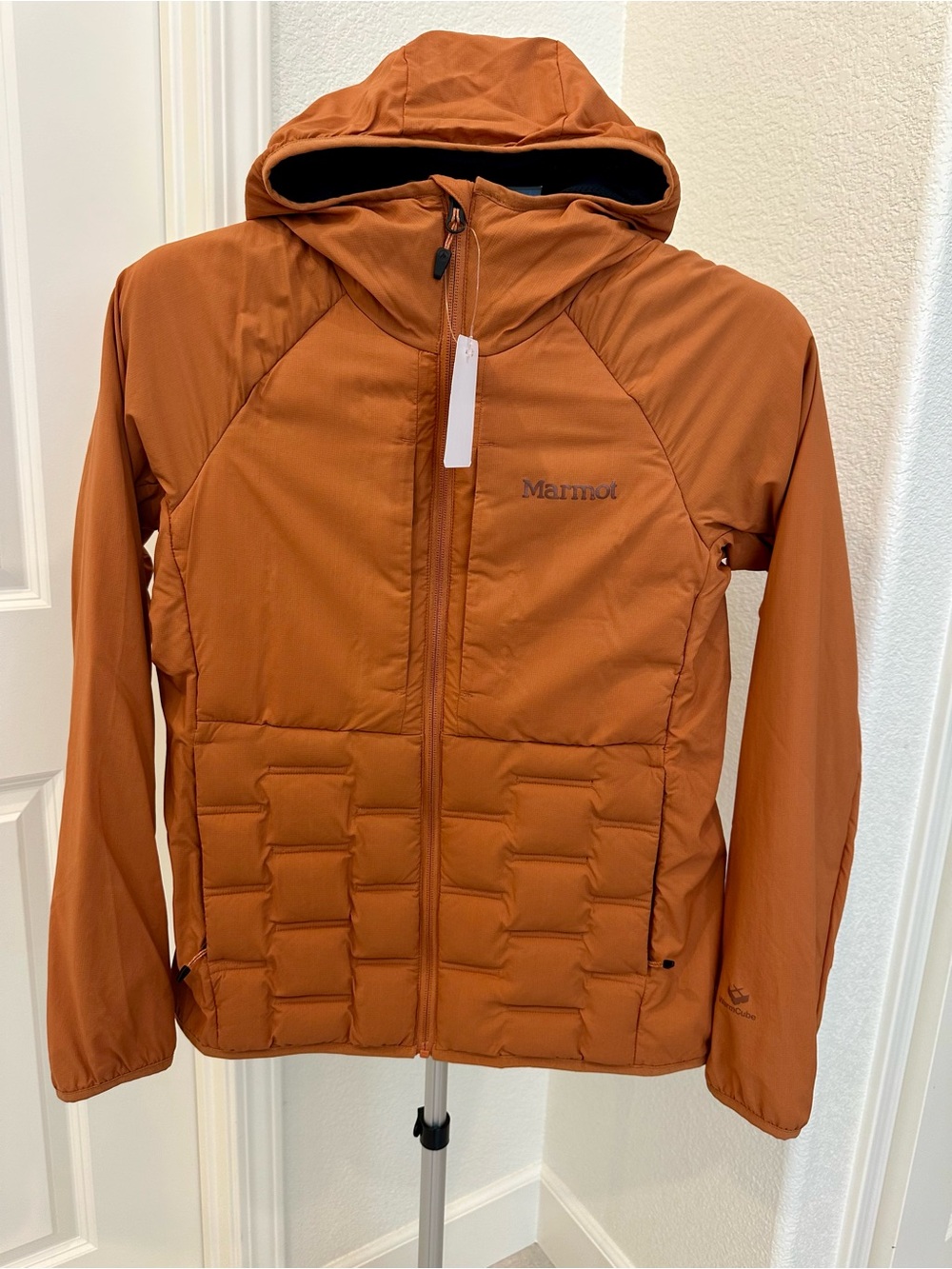 NWT Marmot Women’s Warmcube Lightweight Down Jacket Copper Orange size S